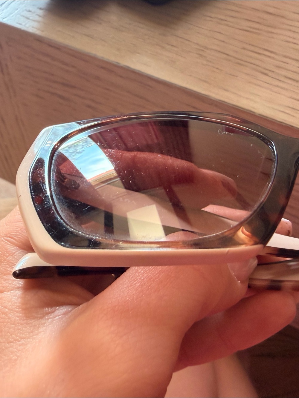 Prada Women’s Tortoiseshell and Beige Sunglasses - Brown Gradient Lenses - Picture 14 of 15